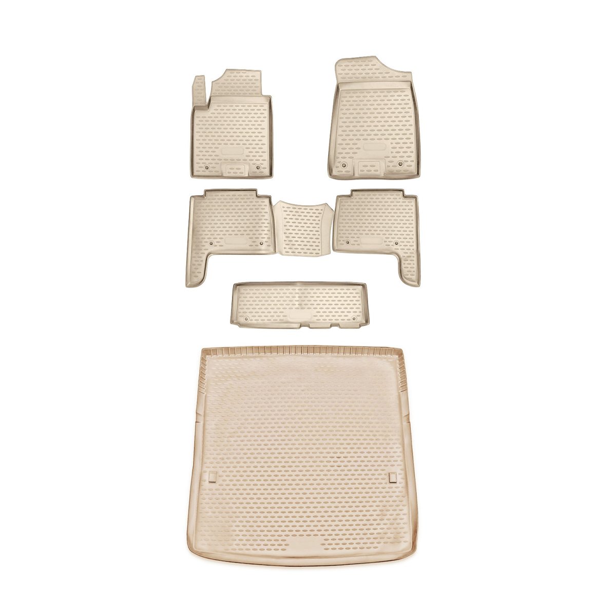 INFINITI QX56 3D Floor-Trunk Mats - Omac - Beige - 2010